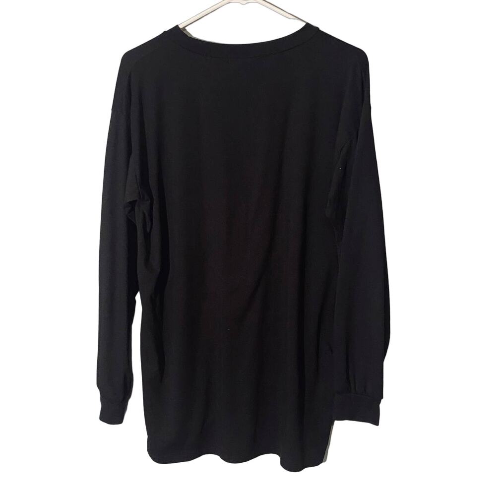 Revamped Black Oversized Long Sleeve Basic Simple… - image 2